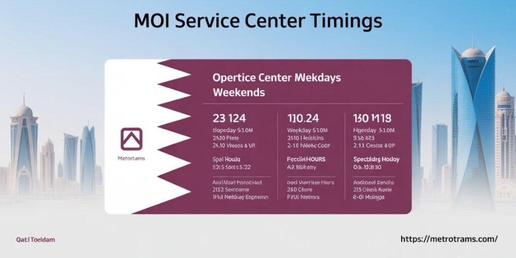 MOI Service Center Timings